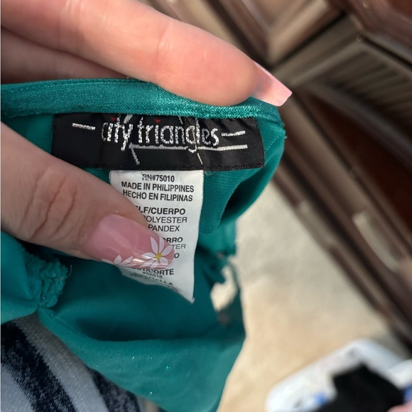 City Triangles Green Ruched Cocktail Dress - Picture 6 of 6